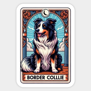 Border Collie Tarot Card Sticker